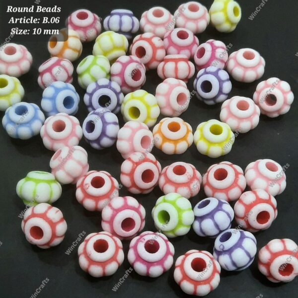 Flower Round Beads